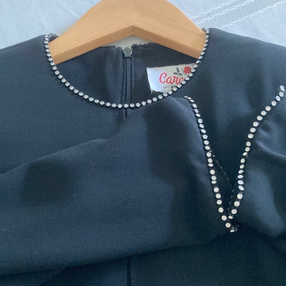 Vintage Caron Black Women's Pantsuit Made in USA - Picture 3 of 5